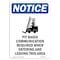 Signmission Safety Sign, OSHA Notice, 24" Height, Aluminum, Pit Radio Communication Sign With Symbol, Portrait OS-NS-A-1824-V-17306 - alternate 1